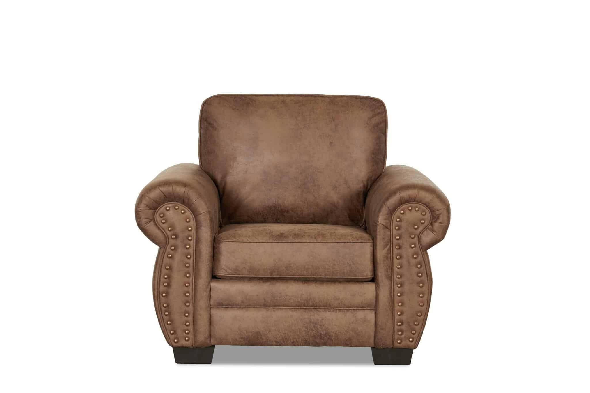 Athens Bandero Tobacco Brown Leather Recliner Chair 691BANTOB - Comfortable Living Room Lounge Chair for Relaxing & Watching TV