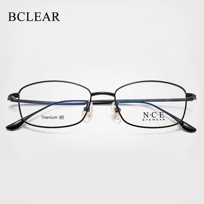Bclear SC8508 Men's Full Rim Square Titanium Eyeglasses - Lightweight Durable Frame for Work, Reading & Everyday Wear