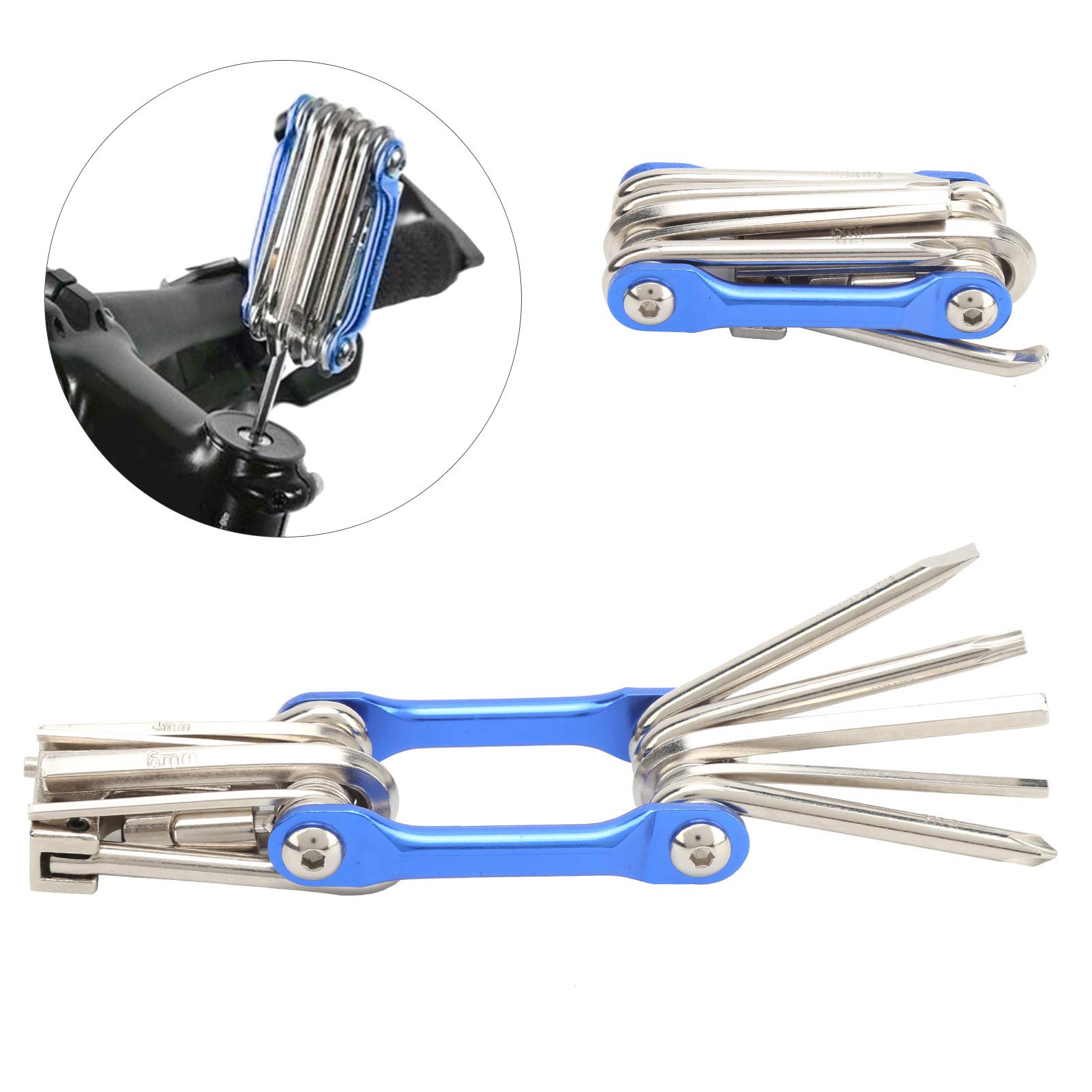 11-in-1 Bicycle Multi-Tool Kit with Chain Breaker & Stability Wrench | Portable Bike Repair Tool for Travel, Home & Outdoor Cycling Maintenance | Perfect for Road Trips, Camping & Emergency Repairs