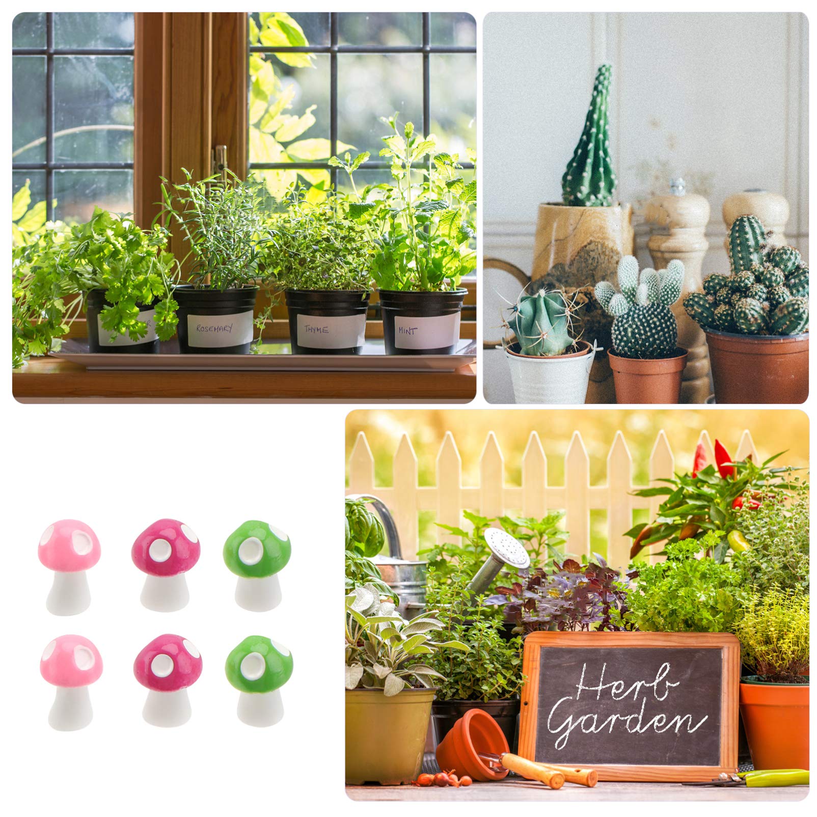 DOITOOL 50 Pcs Mini Mushroom Ornaments - Tiny Landscape Decor for Fairy Gardens, Terrariums & DIY Crafts - Cute Miniature Mushroom Decorations for Home, Office & Outdoor Decor