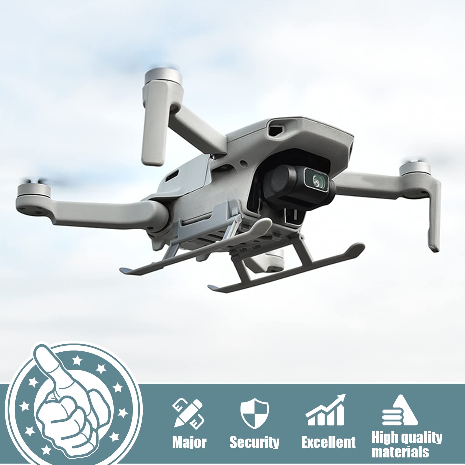 Foldable Landing Gear for DJI Mavic Mini/SE/2 - Quick Release Drone Landing Gear Accessories, Lightweight & Durable Mini Drone Landing Skid - Perfect for Aerial Photography, Outdoor Adventures & Safe Drone Landings