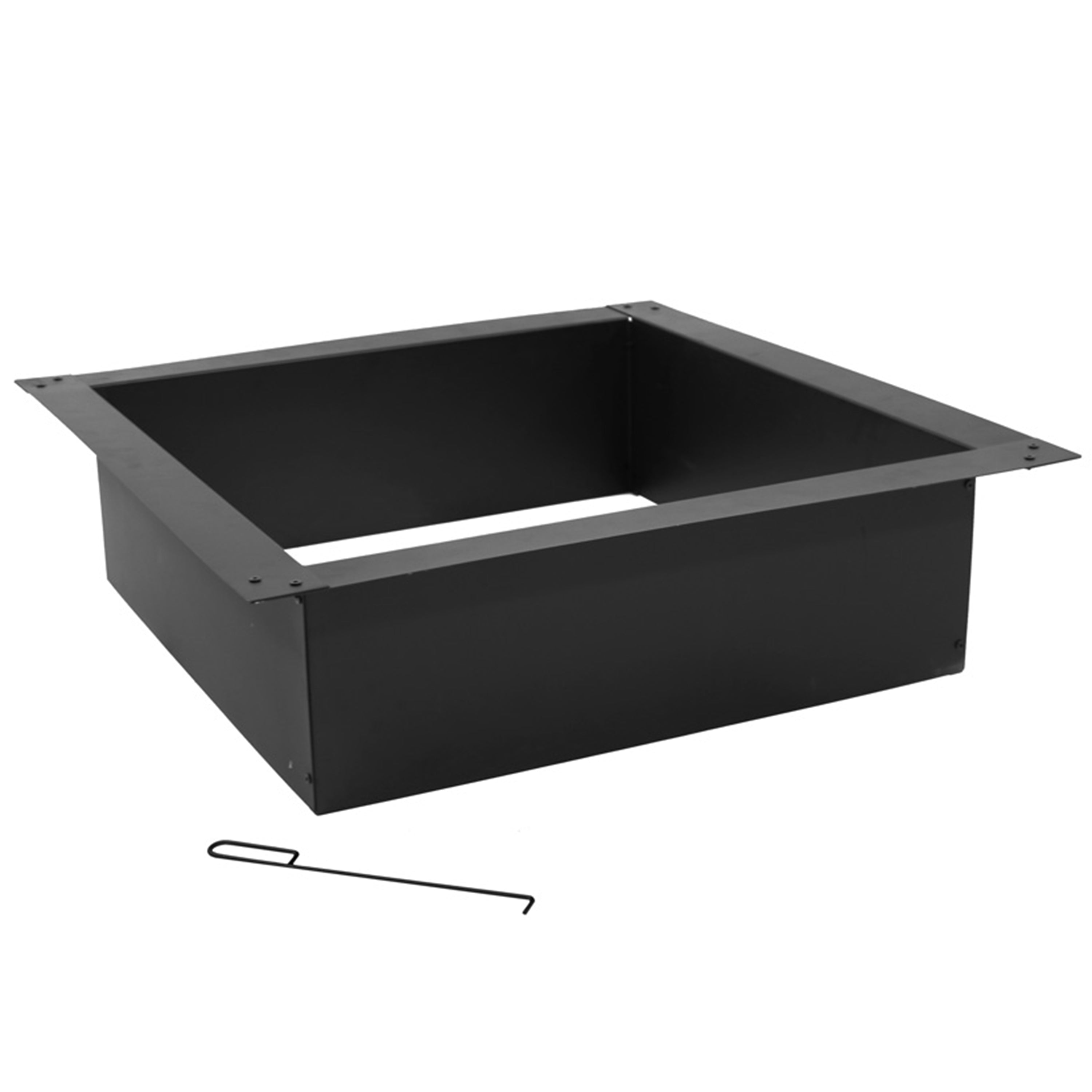 Heavy Duty Steel Square Fire Pit Insert - Durable Outdoor Fire Pit for Backyard, Patio, and Camping - Perfect for Roasting Marshmallows and Warm Gatherings