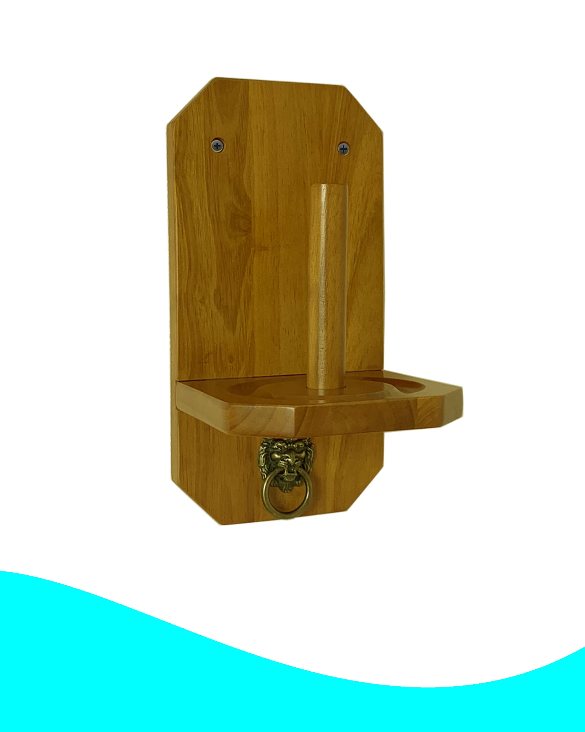Premium Wall Mounted Cone Chalk Holder for Pool Tables - Solid Wood Hand Chalk Stand in Classic Oak, Mahogany & Black Finish | Perfect for Billiard Rooms, Game Rooms & Bars (Chalk Not Included)
