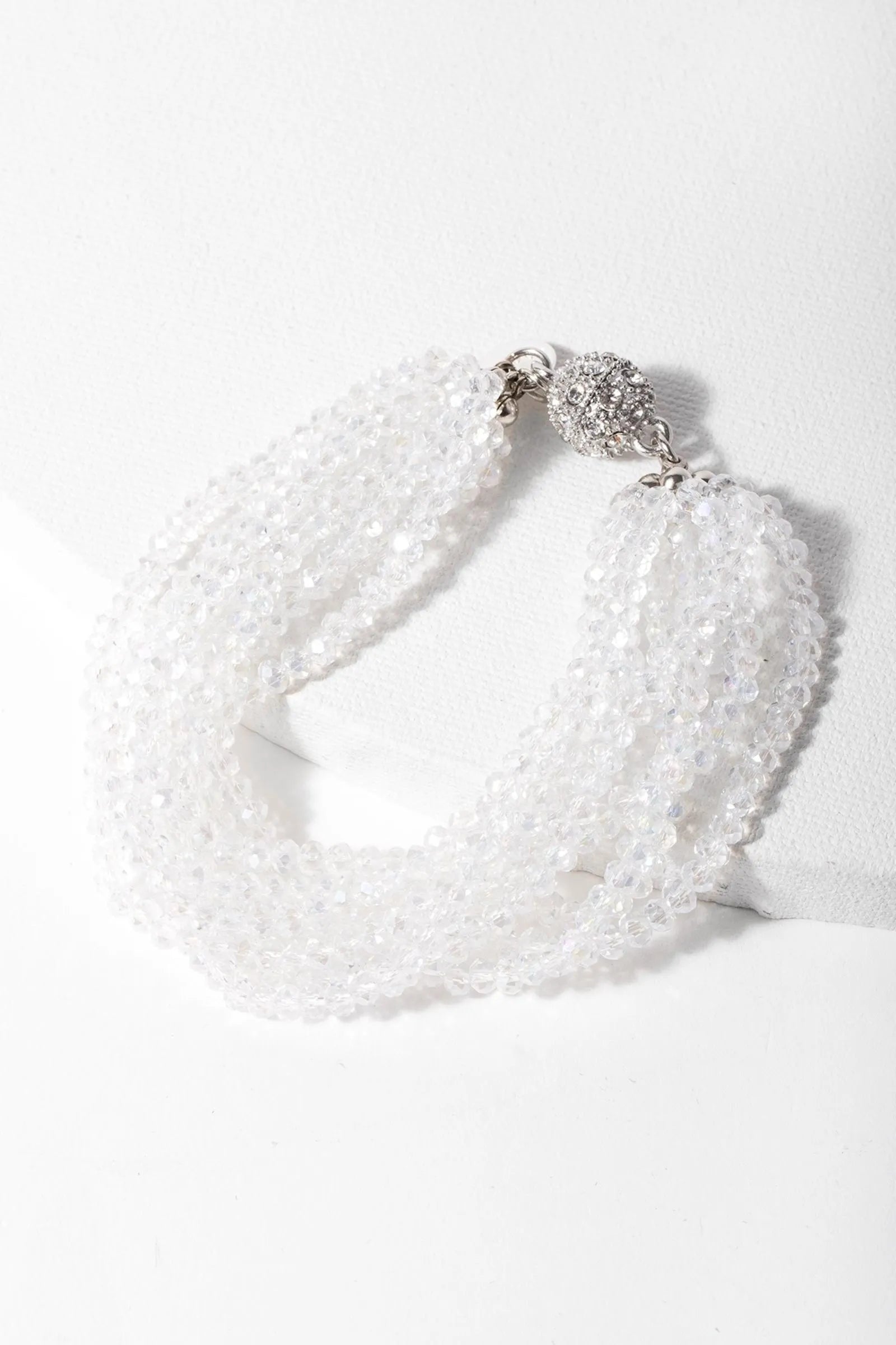 Simply Crystal Multi Strand Bracelet - Elegant Beaded Jewelry for Women, Perfect for Parties, Weddings & Everyday Wear