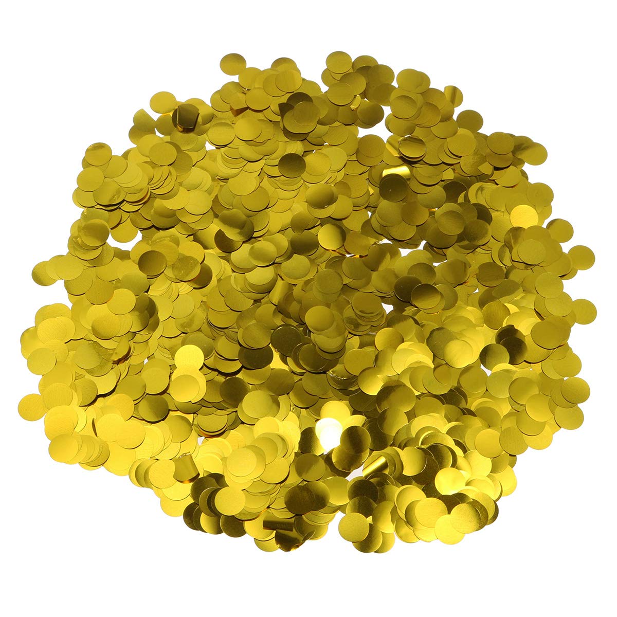 Amosfun 50g Gold Tissue Paper Confetti Balloons - 1cm Sequins for Latex Balloons | Party Decorations & Balloon Accessories | Perfect for Birthday, Wedding, Baby Shower & Holiday Celebrations