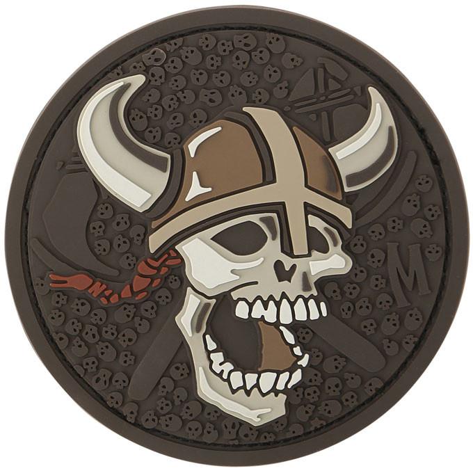 Viking Skull Morale Patch - Embroidered Iron-On Badge for Tactical Gear, Jackets & Backpacks - Perfect for Military, Outdoor & Cosplay Enthusiasts