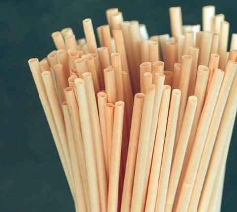 Eco-Friendly Wheat Straw Biodegradable Drinking Straws 20cm (100 Pack) - Perfect for Parties, Restaurants, and Sustainable Living
