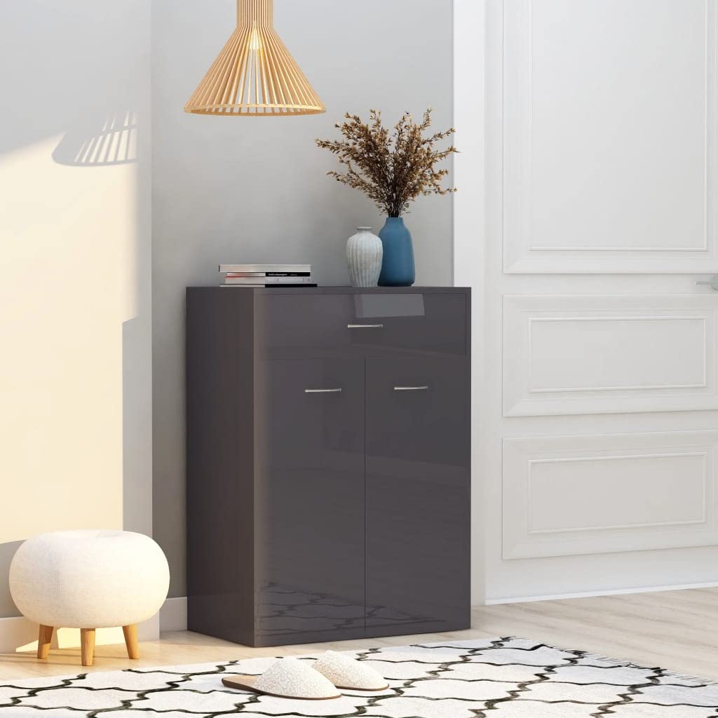 Modern Shoe Rack with Doors - 23.6