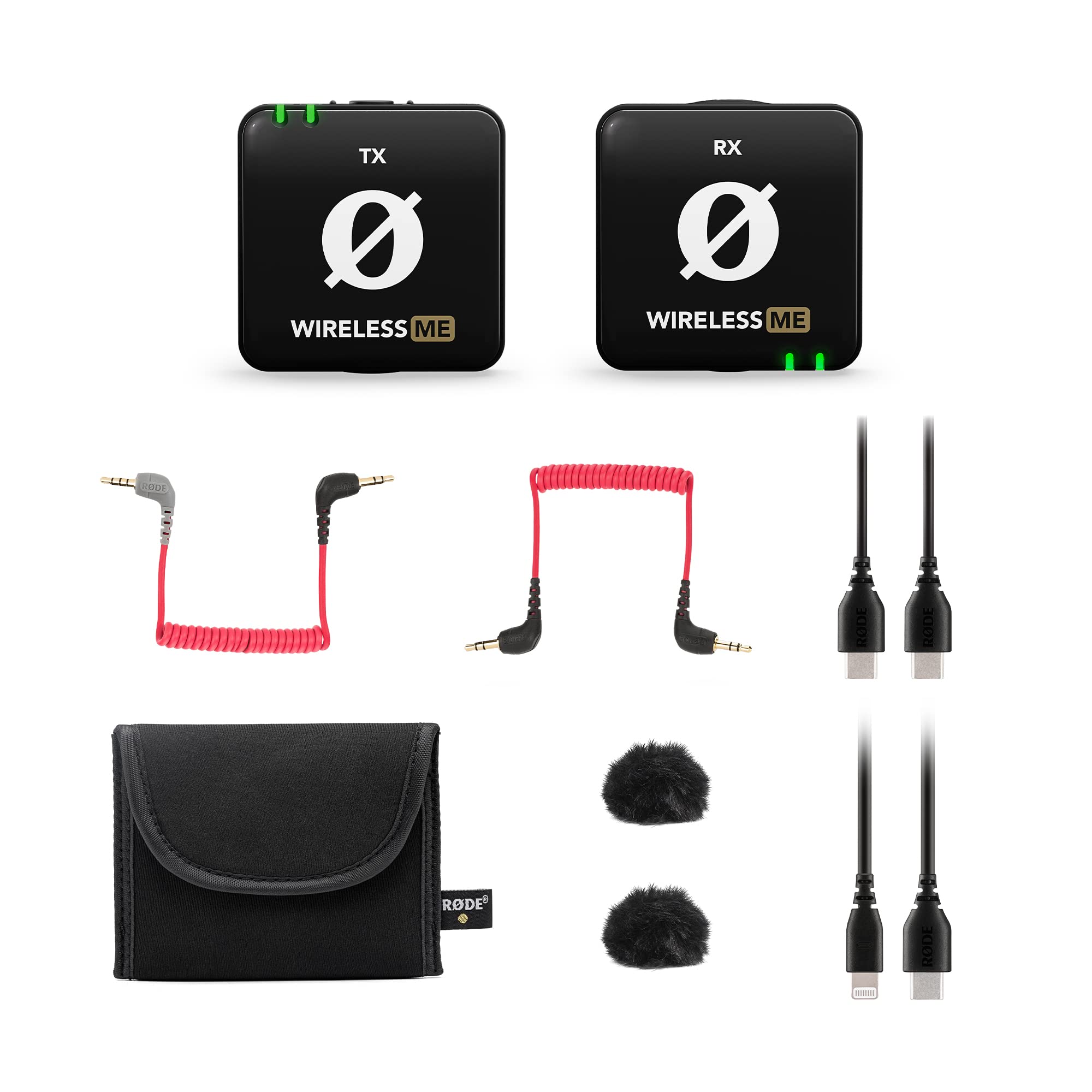 RØDE Wireless ME Ultra-Compact Wireless Microphone System with Built-In Mics, GainAssist Tech & 100m Range - Perfect for Filmmaking, Interviews, YouTube Videos, Podcasting & Live Streaming