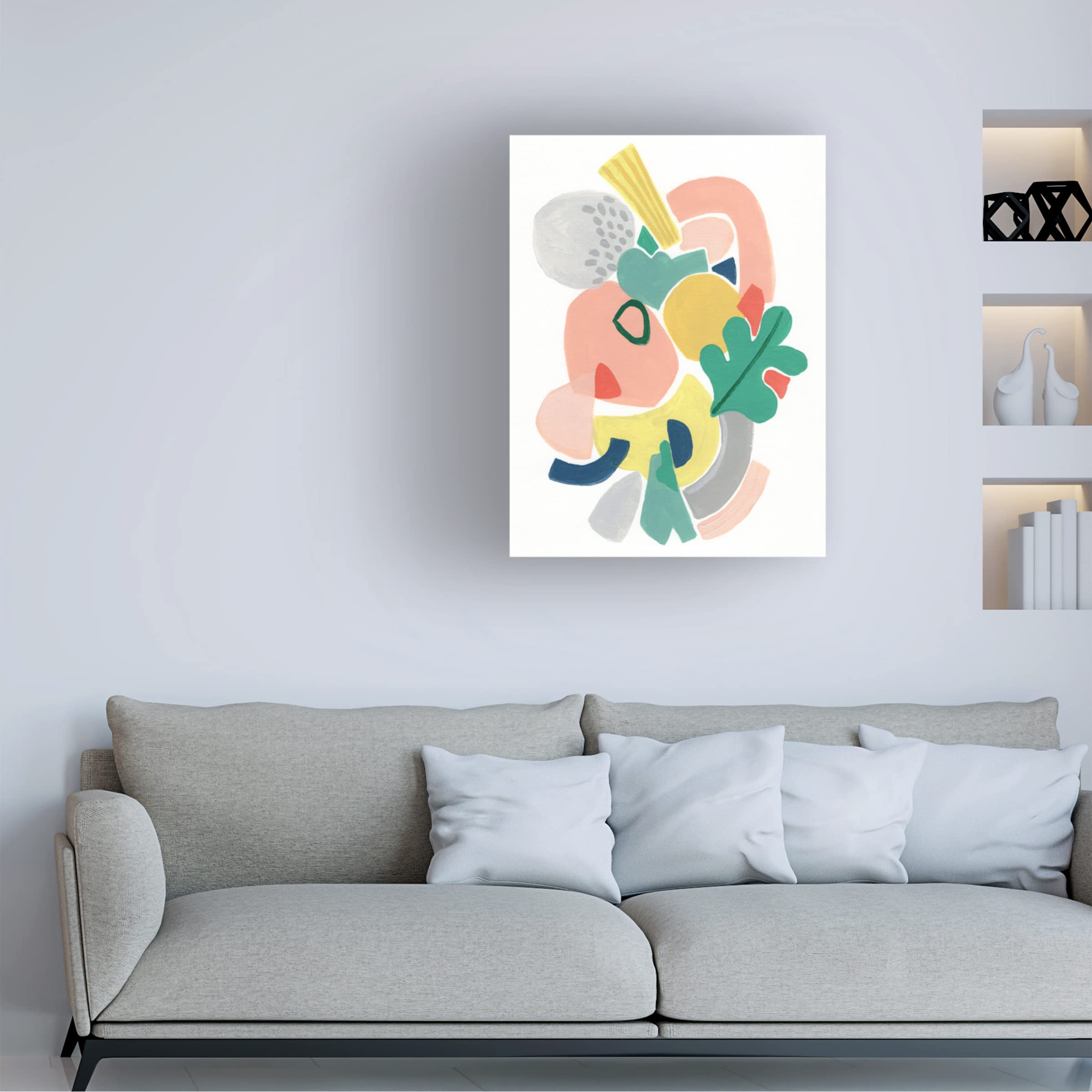 Trademark Fine Art 'Scene Shift II' Canvas Wall Art by June Erica Vess - Modern Abstract Painting for Living Room, Bedroom & Office Decor