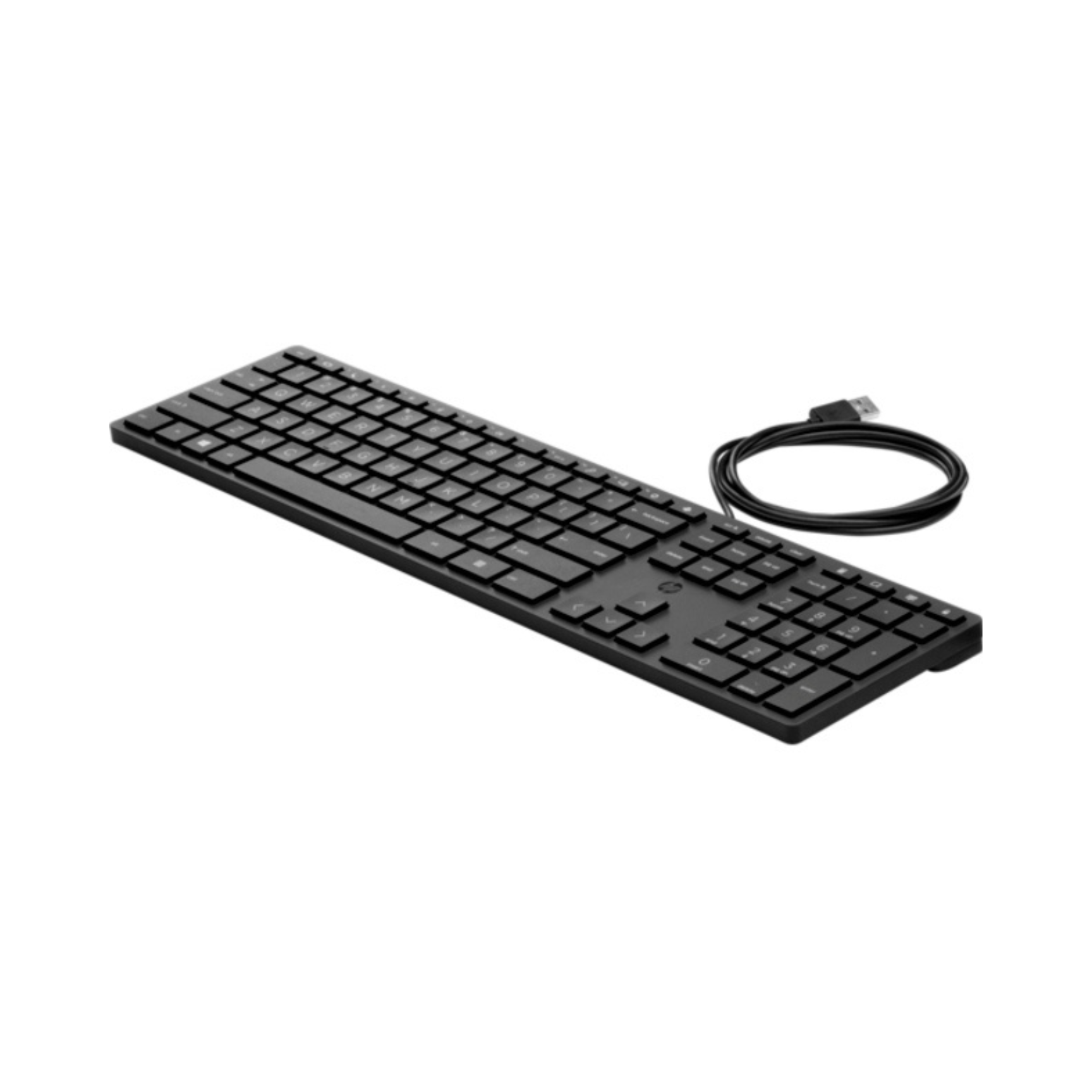 HP 320K Wired USB Keyboard - Ergonomic Full-Size Computer Keyboard for Office, Gaming & Home Use - Compatible with Windows/Mac/Linux