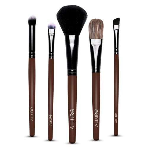 Allure Premium Makeup Brush Set (MBS-C5) - 12-Piece Professional Cosmetic Brushes for Foundation, Blending, Eyeshadow & Contouring | Perfect for Makeup Artists & Beginners