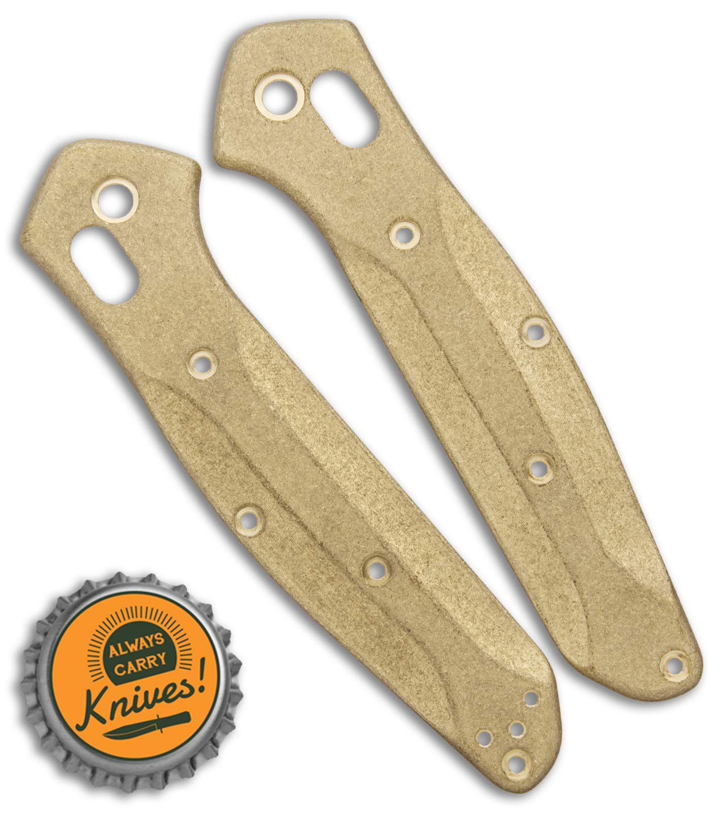 Flytanium Custom Brass Scale Kit for Benchmade 940 Knives - Premium Upgrade for Enhanced Grip & Durability | Perfect for EDC, Outdoor Adventures & Tactical Use