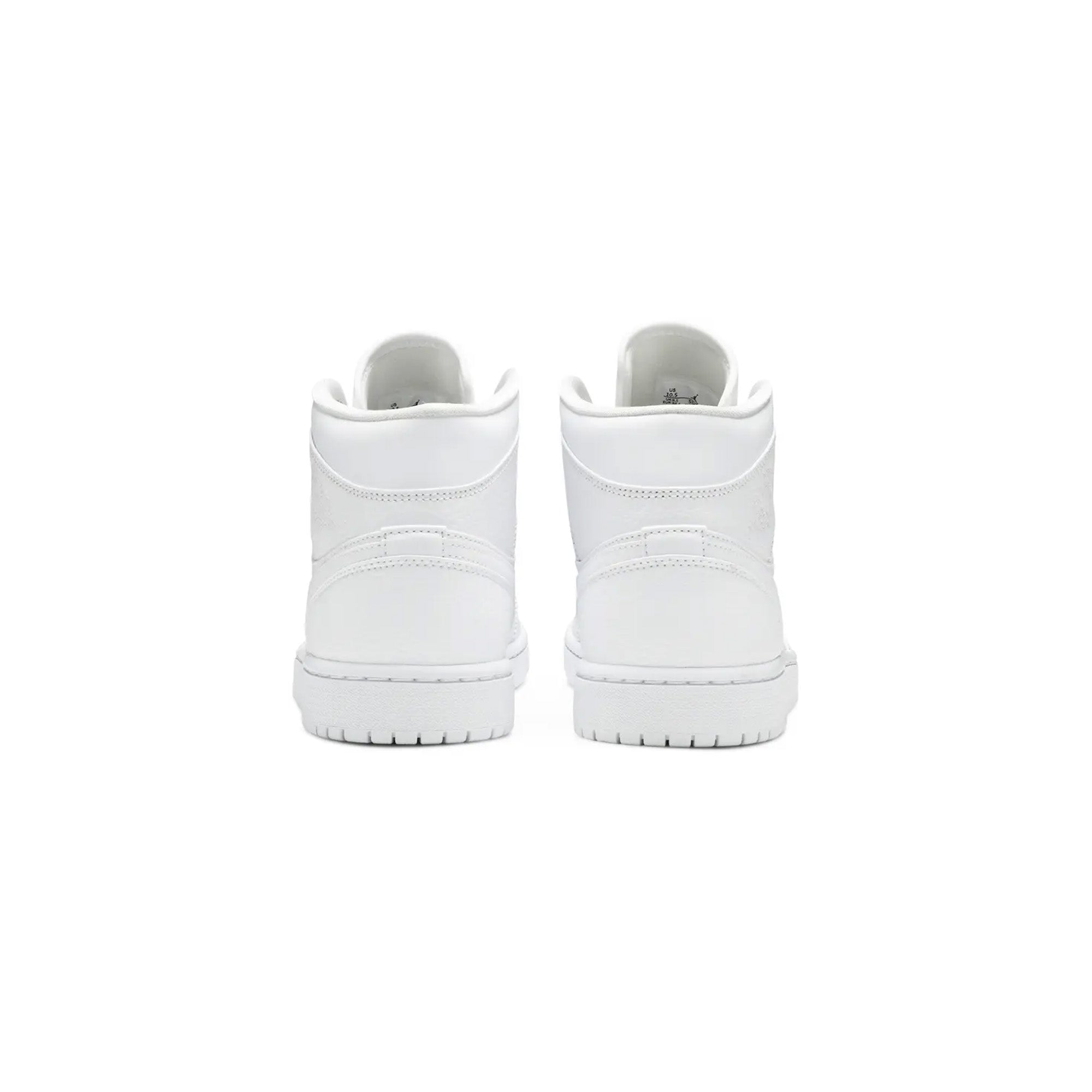 Air Jordan 1 Mid 'Triple White' Sneakers for Men (2020-2021) - Classic White Basketball Shoes for Casual Wear & Street Style