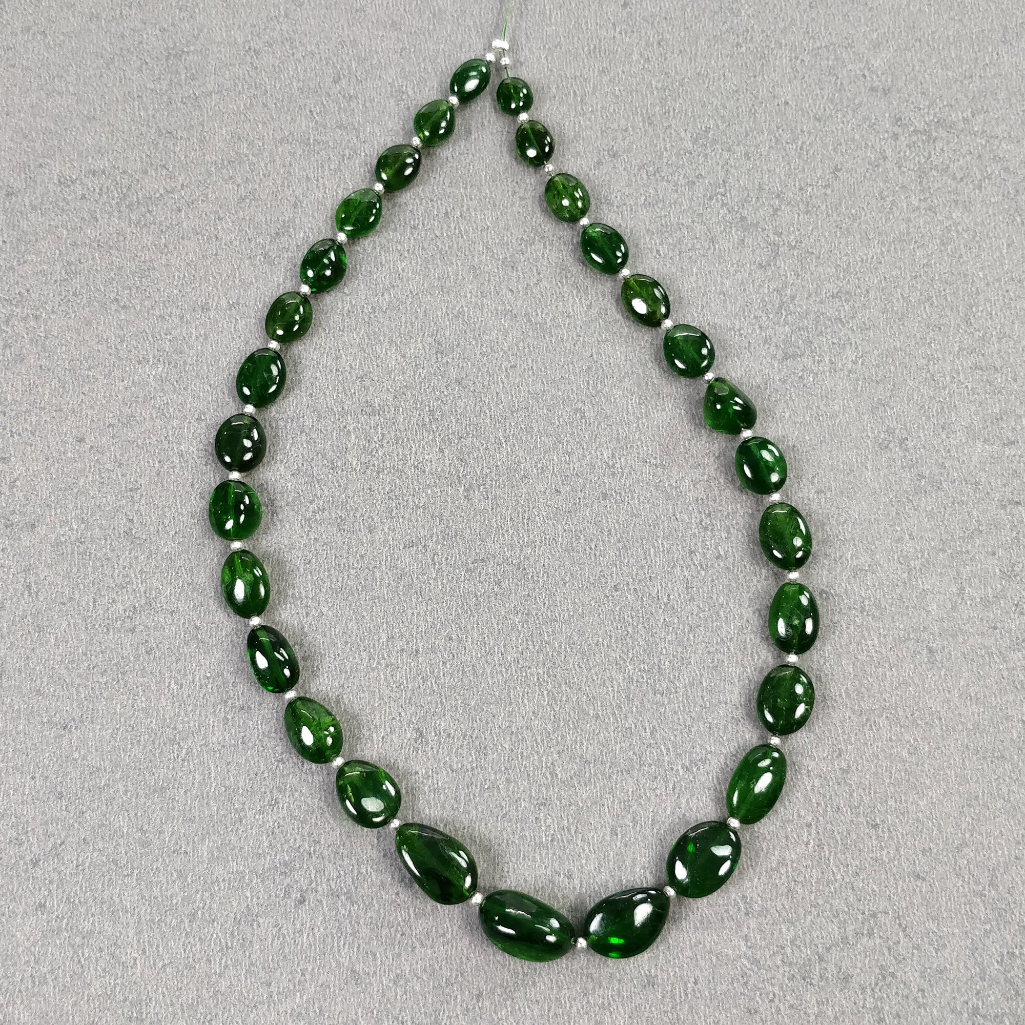 Natural Green Chrome Diopside Loose Beads - 70.50cts Genuine Gemstone Nuggets 6x5mm to 12x8mm for Jewelry Making (DIY, Necklaces, Bracelets) - Includes Video Guide