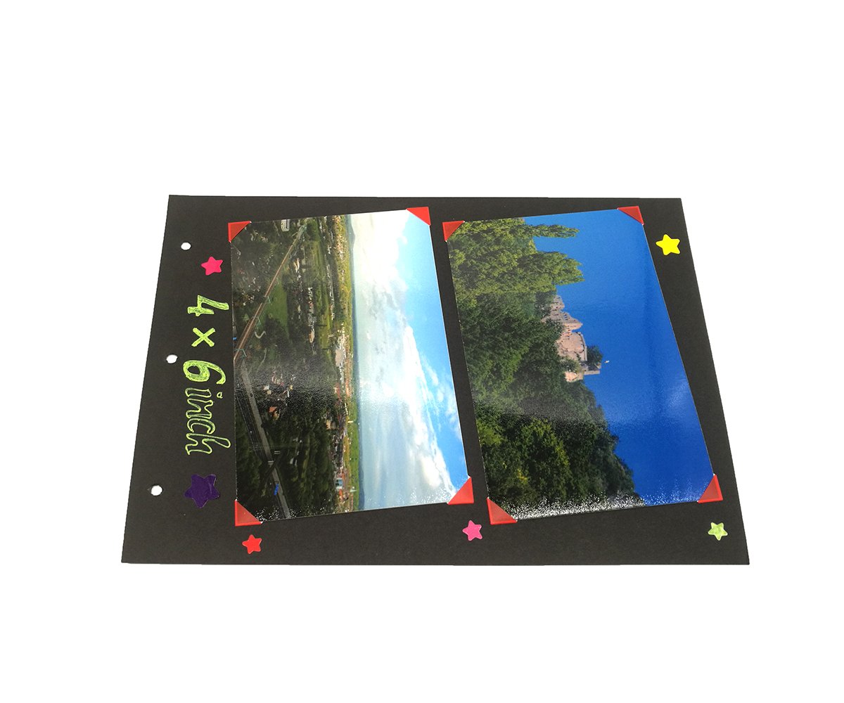 THXMADAM Black Scrapbook Paper 26.5x18.5CM (10.6