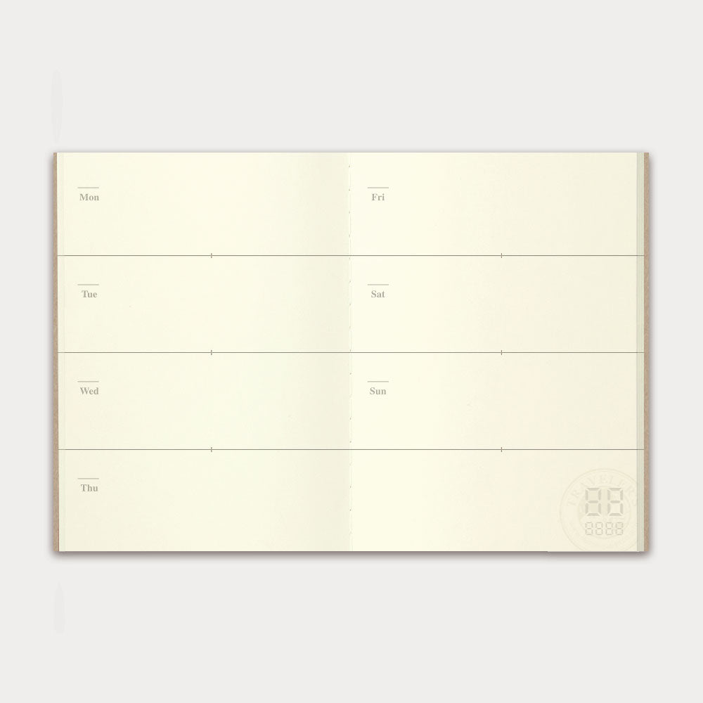 Premium TRAVELER'S Notebook Refill - Passport Size 007 Free Diary (Weekly Planner) | Perfect for Travel Journaling, Daily Planning & Creative Writing