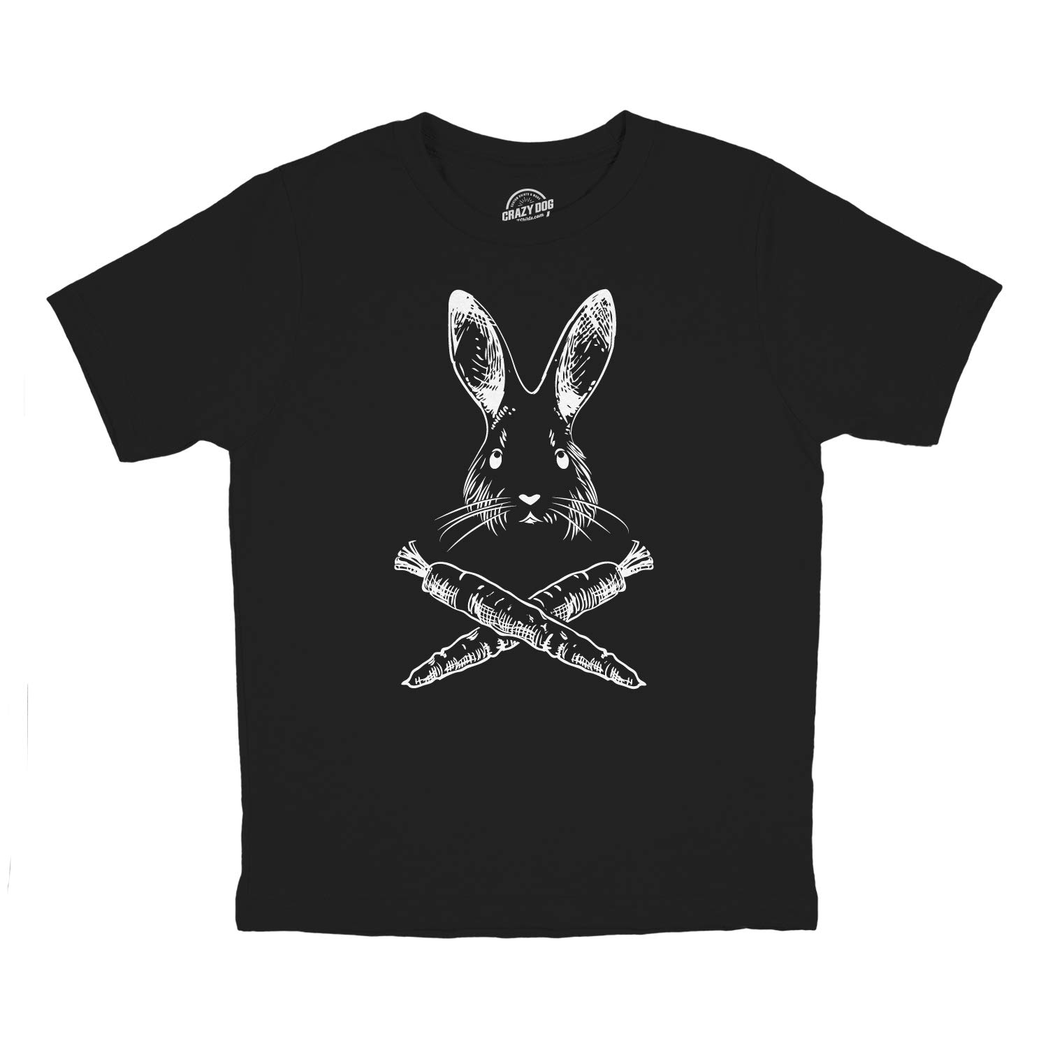 Funny Pirate Bunny Easter T-Shirt for Kids - Youth Jolly Roger Egg Hunt Tee with Flag Design | Perfect for Easter Celebrations, Costume Parties & Spring Outfits