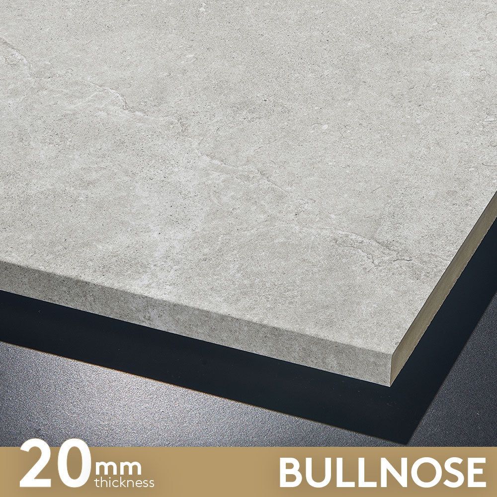 Premium White 400x600x20mm Outdoor Porcelain Tile with Pencil Edge Bullnose - Perfect for Patios, Pool Decks & Garden Pathways (Per Piece)