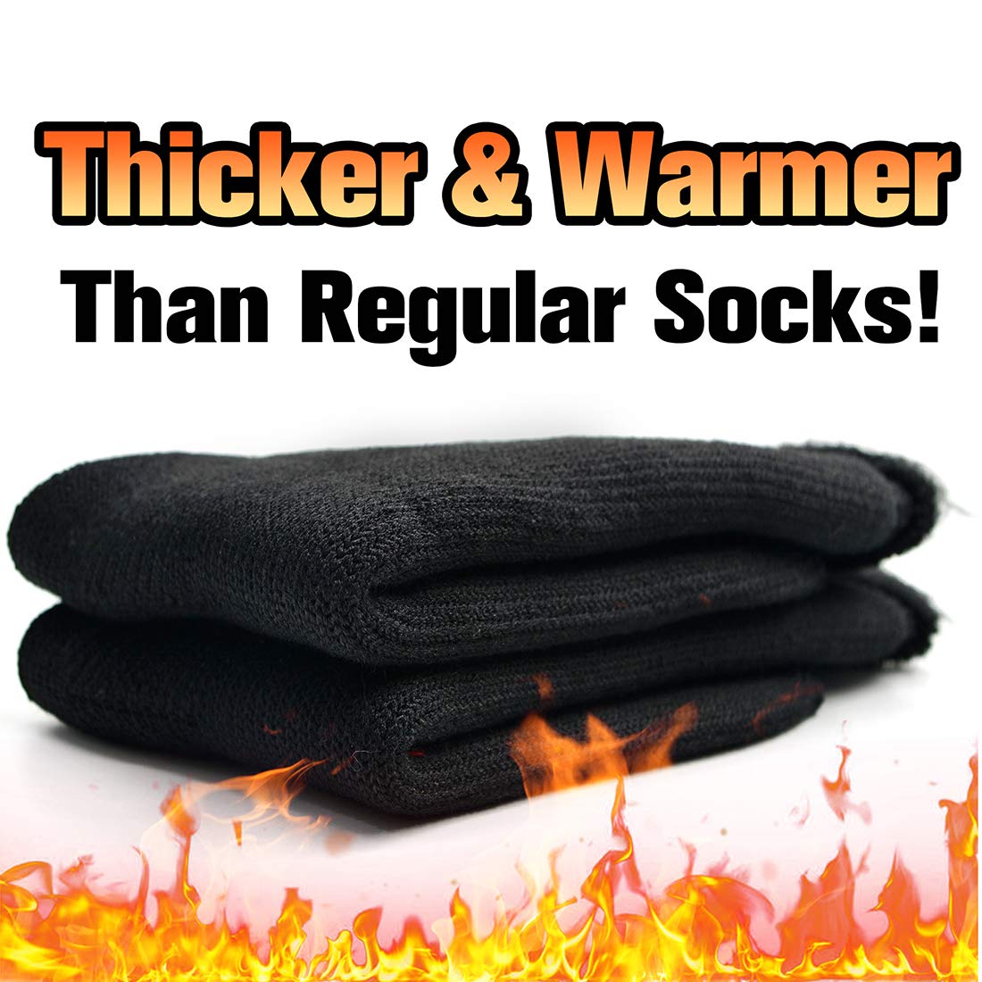 Thermal Winter Socks for Men & Women - Extra Thick Insulated Heated Crew Boot Socks for Extreme Cold Weather - Perfect for Skiing, Hiking & Outdoor Winter Activities