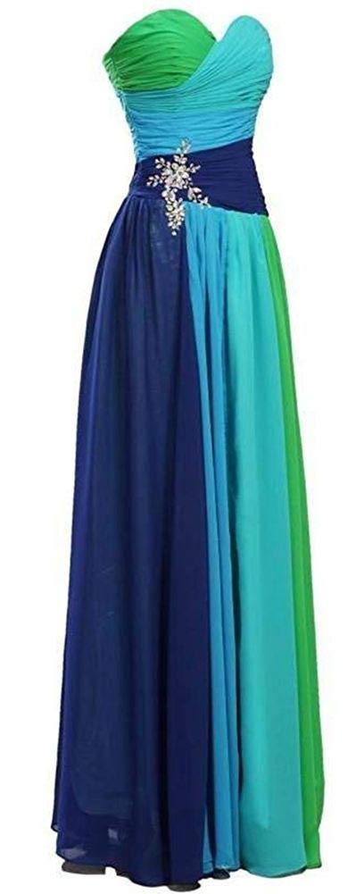 Elegant Sweetheart Neckline Beaded Chiffon Evening Gown - Women's Formal Bridesmaid Dress for Weddings, Prom & Special Occasions