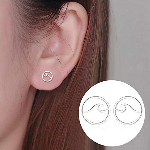 Tiny Wave Stud Earrings for Women - Beach Jewelry for Summer Outfits
