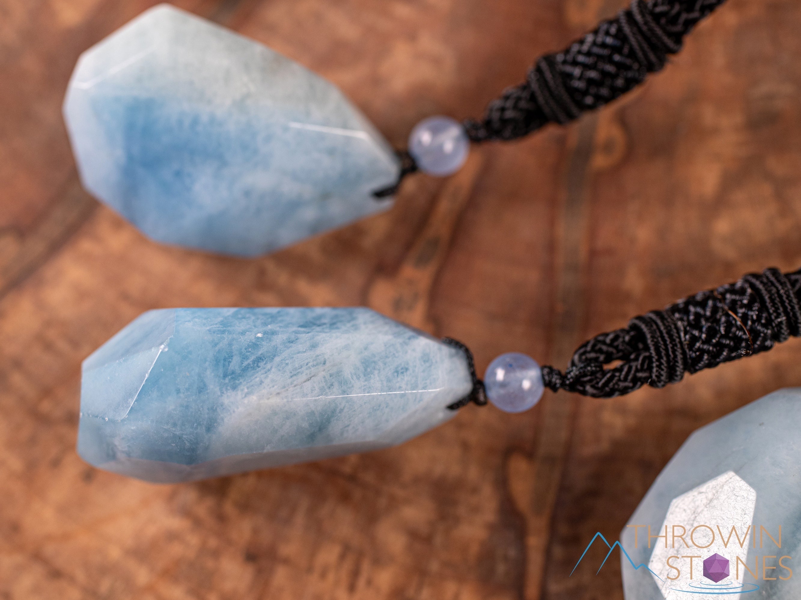 AQUAMARINE Crystal Necklace - Handmade Birthstone Pendant with Healing Stones for Women | Elegant Jewelry Gift for Birthday, Anniversary & Spiritual Healing | E1569