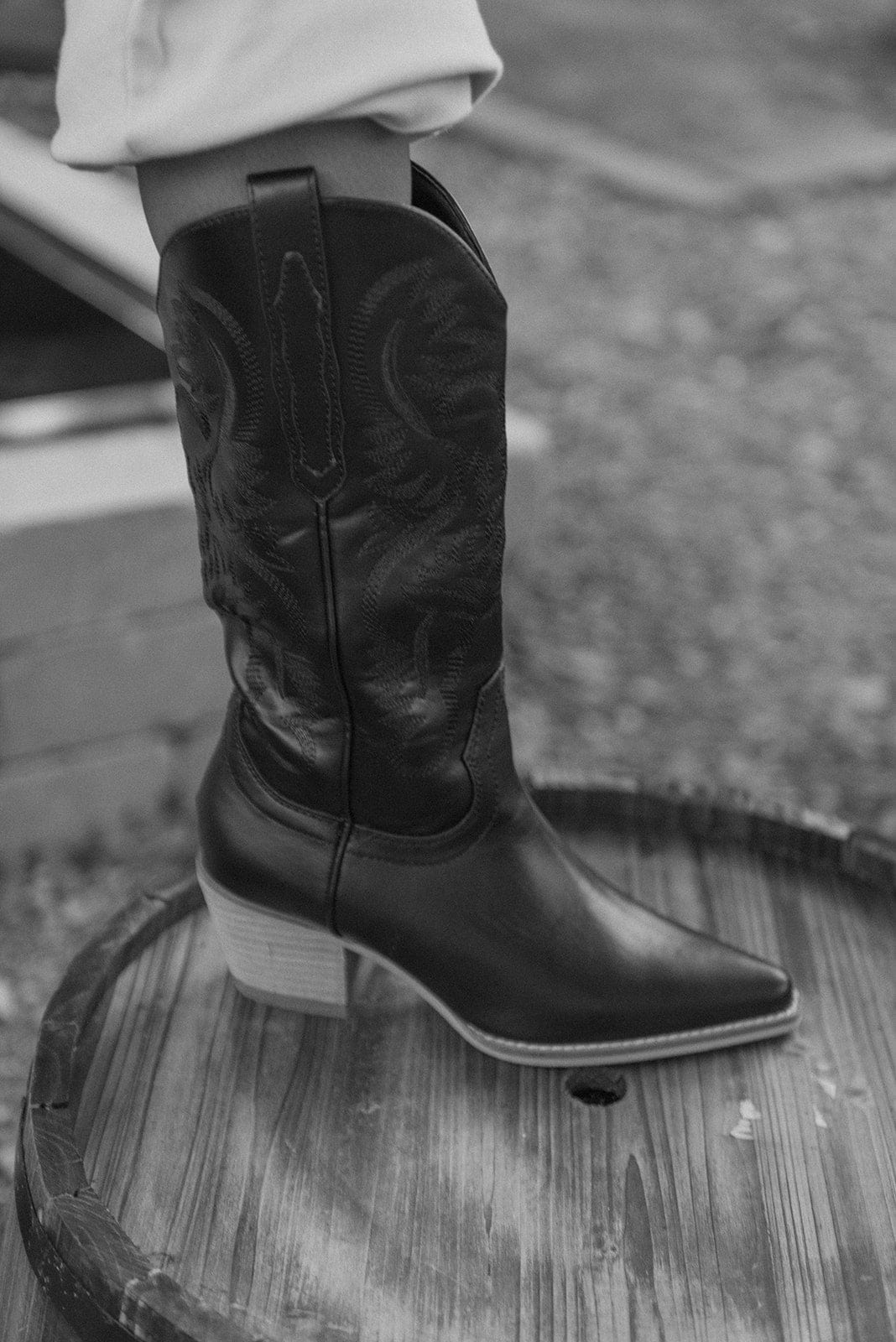 Black Hanan Classic Cowgirl Boots for Women - Western Ankle Booties with Pointed Toe & Block Heel | Perfect for Country Rodeo, Line Dancing, and Casual Outfits
