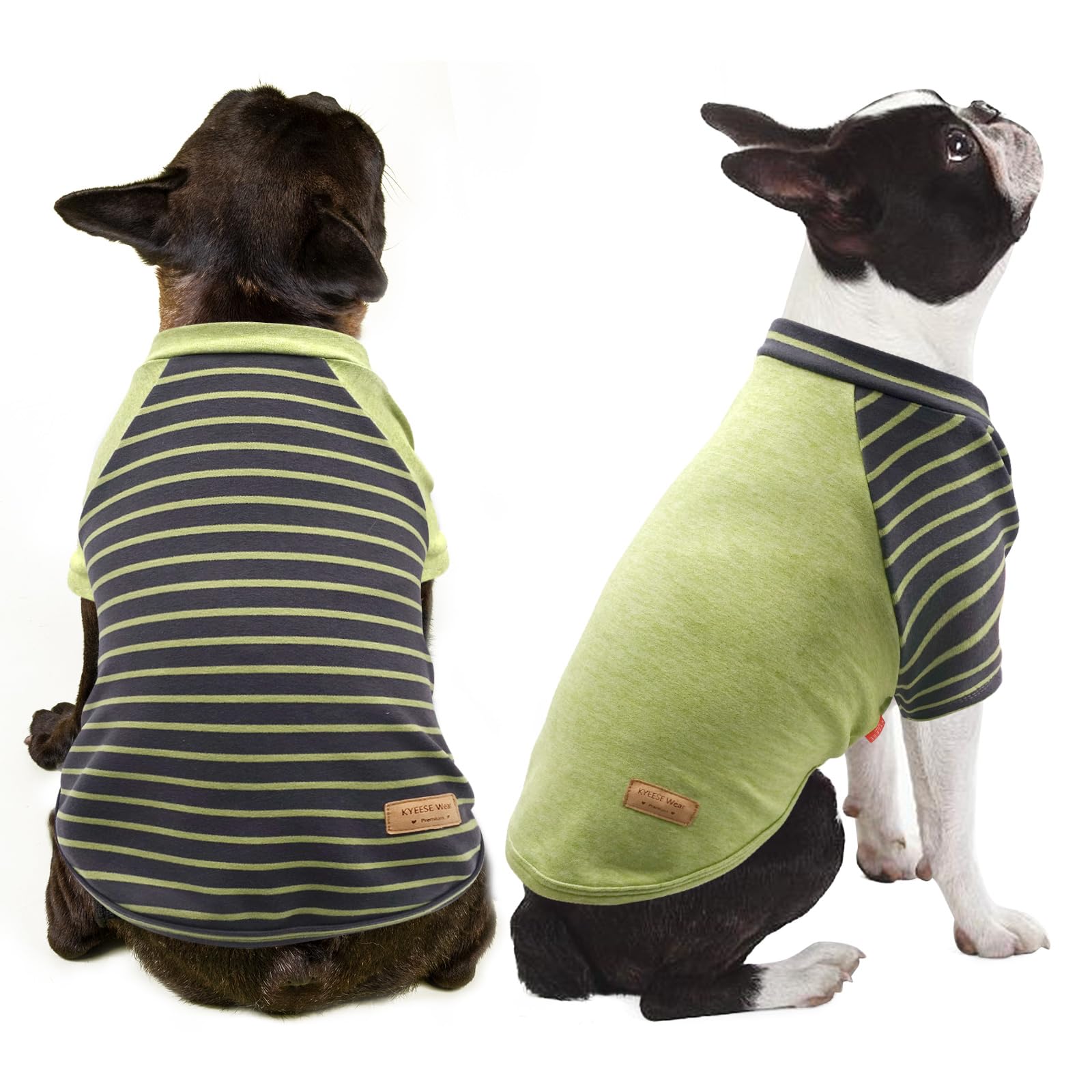 KYEESE 2-Pack Dog Shirts - Soft Breathable Fleece Sweaters for Dogs, Comfortable Stretchy Dog T-Shirts & Coats, Green, XL - Perfect for Winter Walks, Indoor Lounging & Pet Fashion