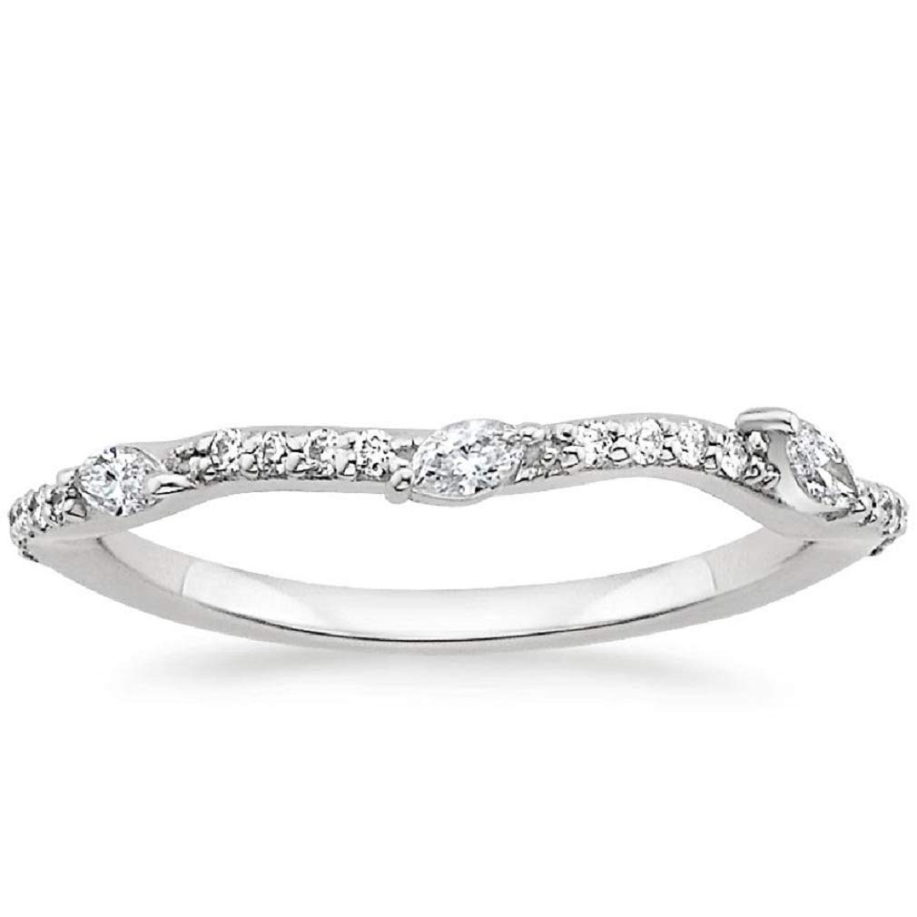 Luxury Willow Bridal Ring Set - 3.45Ct Round Cut VVS1 Colorless Moissanite Diamond in 925 Sterling Silver | Perfect Engagement Ring & Wedding Gift for Her | Ideal for Proposals, Anniversaries & Special Occasions