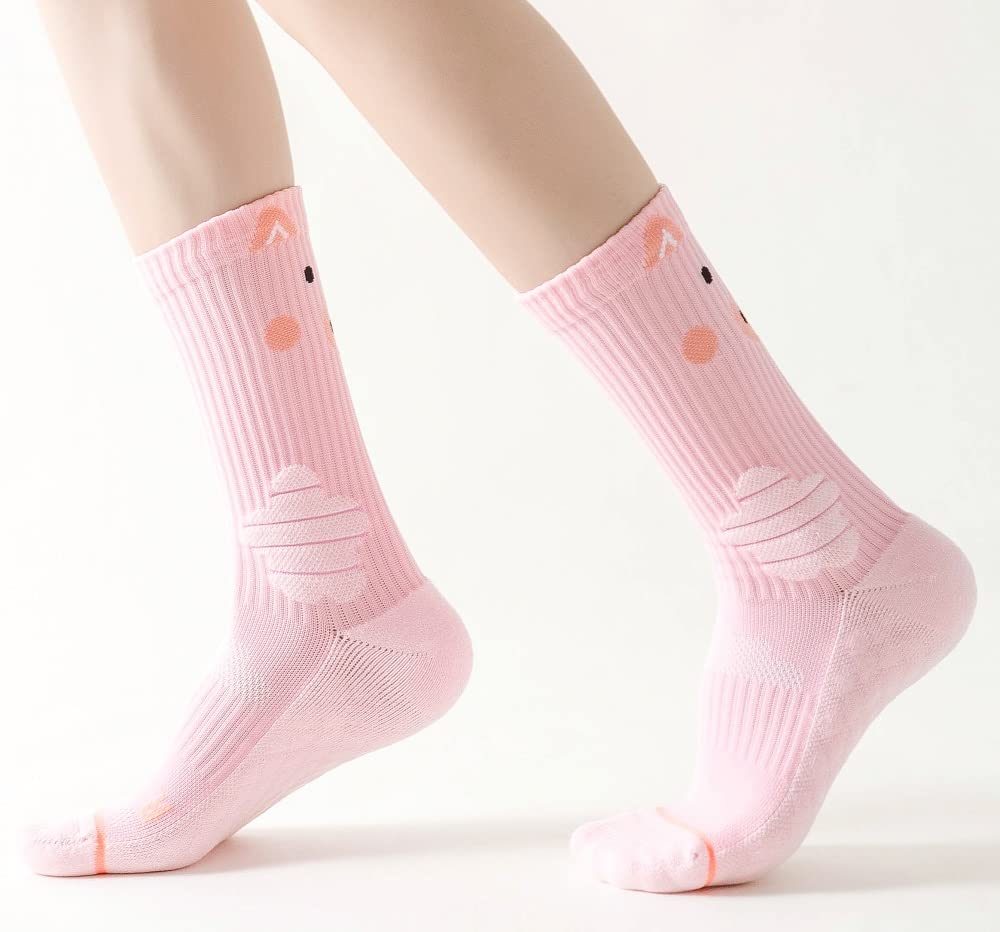 Best Functional Sports Socks for Women & Kids - Animal Print Athletic Crew Socks - Perfect for Running, Basketball & Gym Workouts