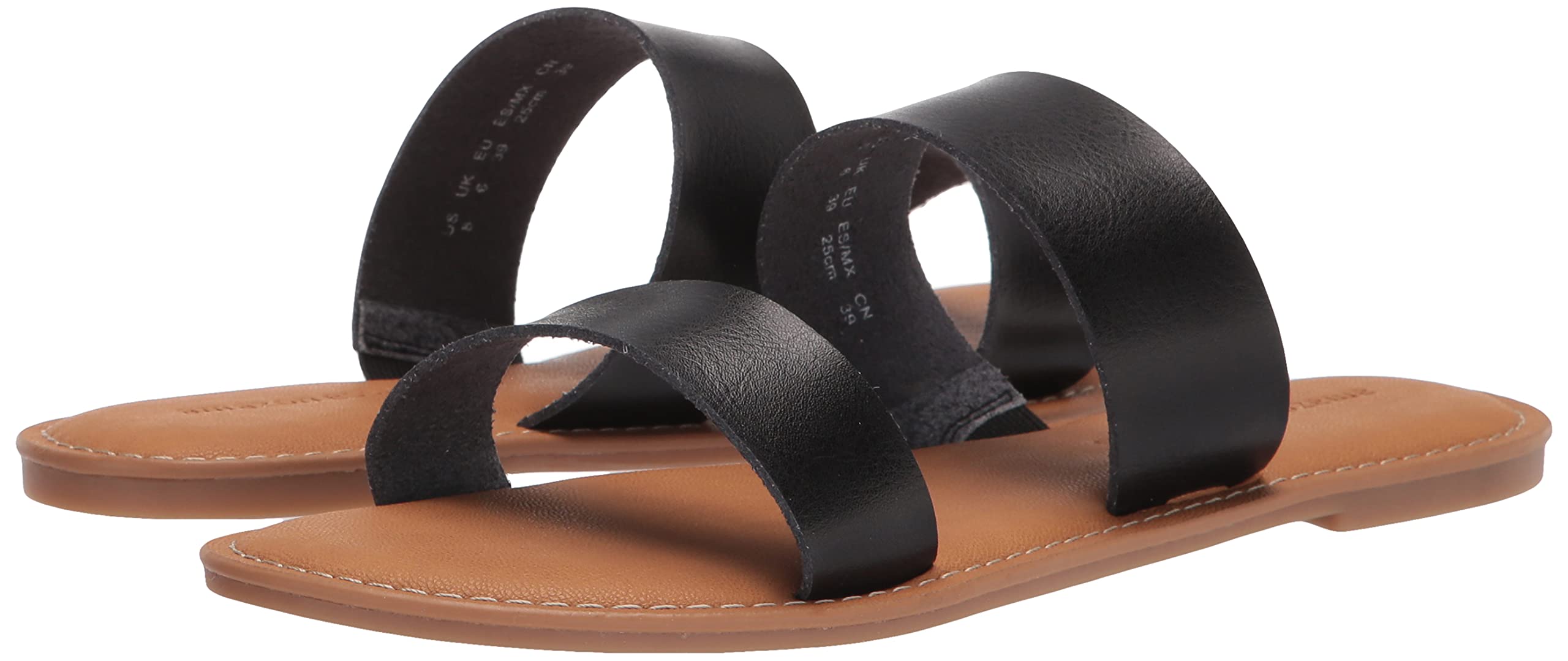 Amazon Essentials Women's Two Band Comfortable Slide Sandals - Casual Summer Beach Shoes for Walking, Travel & Outdoor Activities