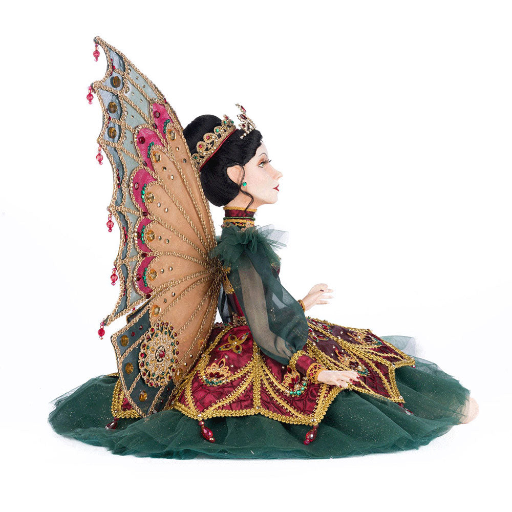 Belle Noelle Sitting Fairy Ballerina Doll - Handcrafted Collectible Figurine by Katherine's Collection | Perfect for Christmas Decor, Gift Giving & Fairy Tale Themed Displays