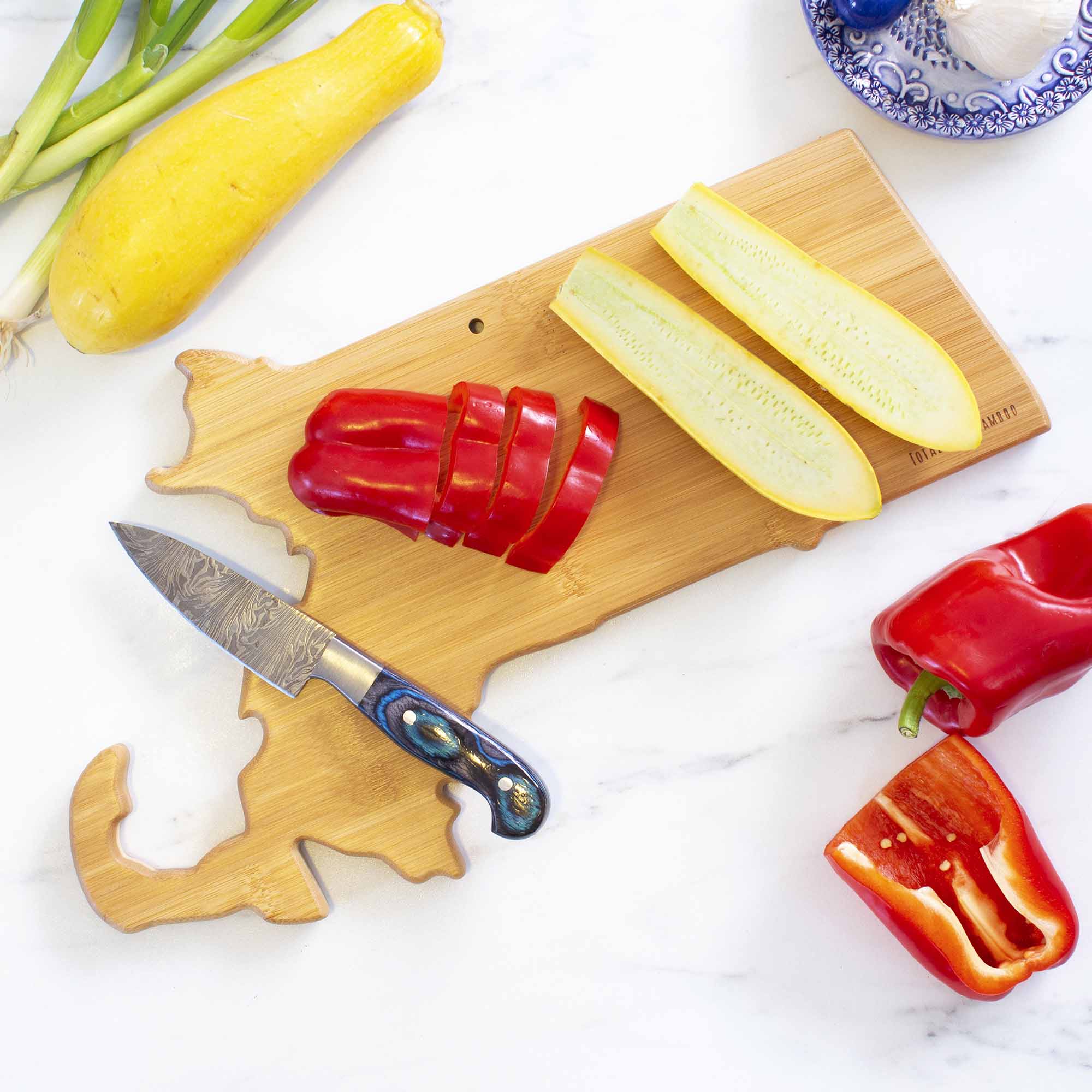 Premium Massachusetts-Themed Wooden Cutting Board - 16.75