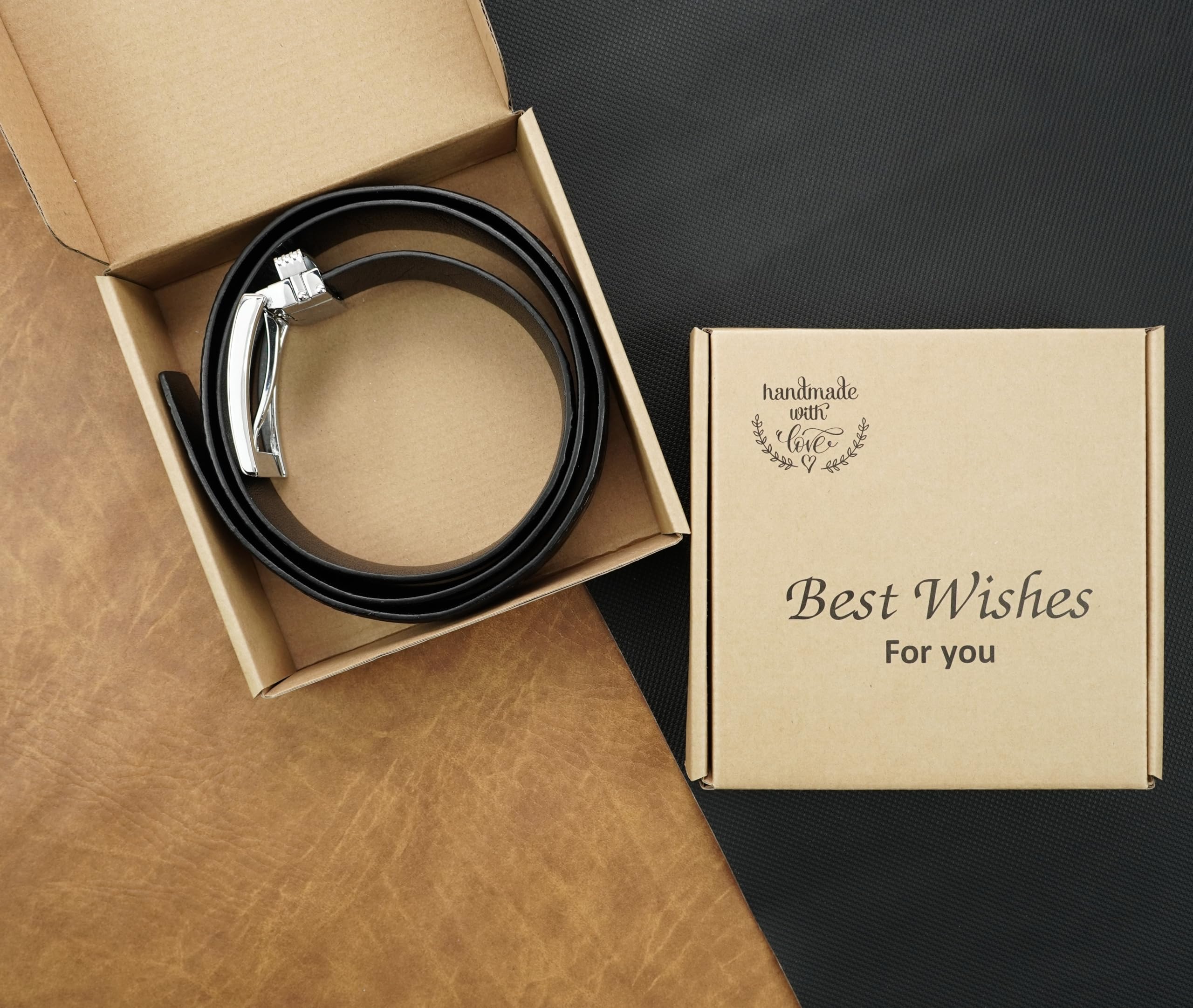 Premium Alligator Leather Belt for Men - Genuine Crocodile Skin with Automatic Ratchet Buckle - Handcrafted Luxury Accessory for Golf, Business & Formal Occasions
