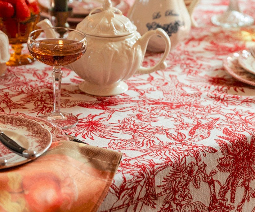 Jungle Animals Leopard Parrot Print Tablecloth - Modern Rectangle & Large Square Table Cover for Dining Room, Home Decor, Christmas Party | Waterproof & Washable for Indoor/Outdoor Use