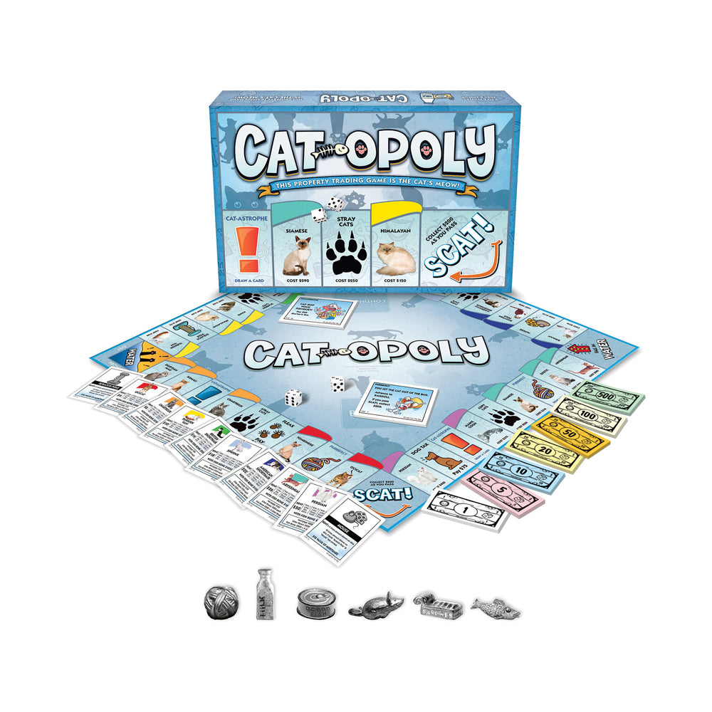 Exotic Cats Edition Cat Opoly Board Game - Fun Family Game Night for Cat Lovers, Perfect for Parties & Gifts