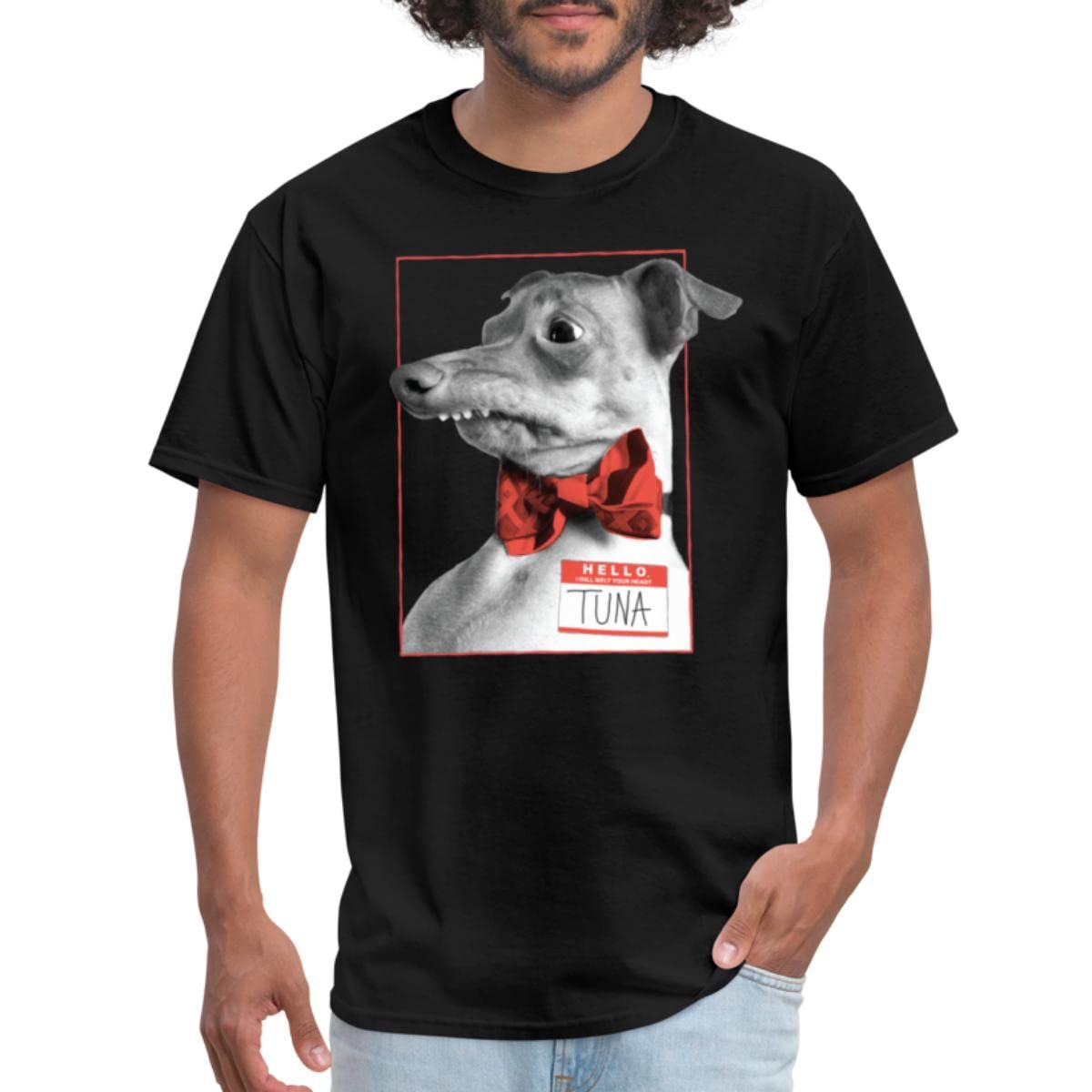 Spreadshirt Tuna Melts My Heart Hello Men's Graphic T-Shirt - Funny Fish Lover Tee for Casual Wear & Gifts