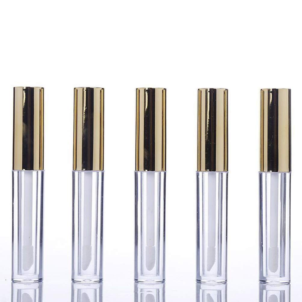 Beaupretty 12pcs Refillable Empty Lip Gloss Tubes - Clear Round Mini Lip Balm Containers for DIY Lip Gloss, Lip Liner & Makeup Samples | Perfect for Travel, Home Use & Professional Makeup Artists