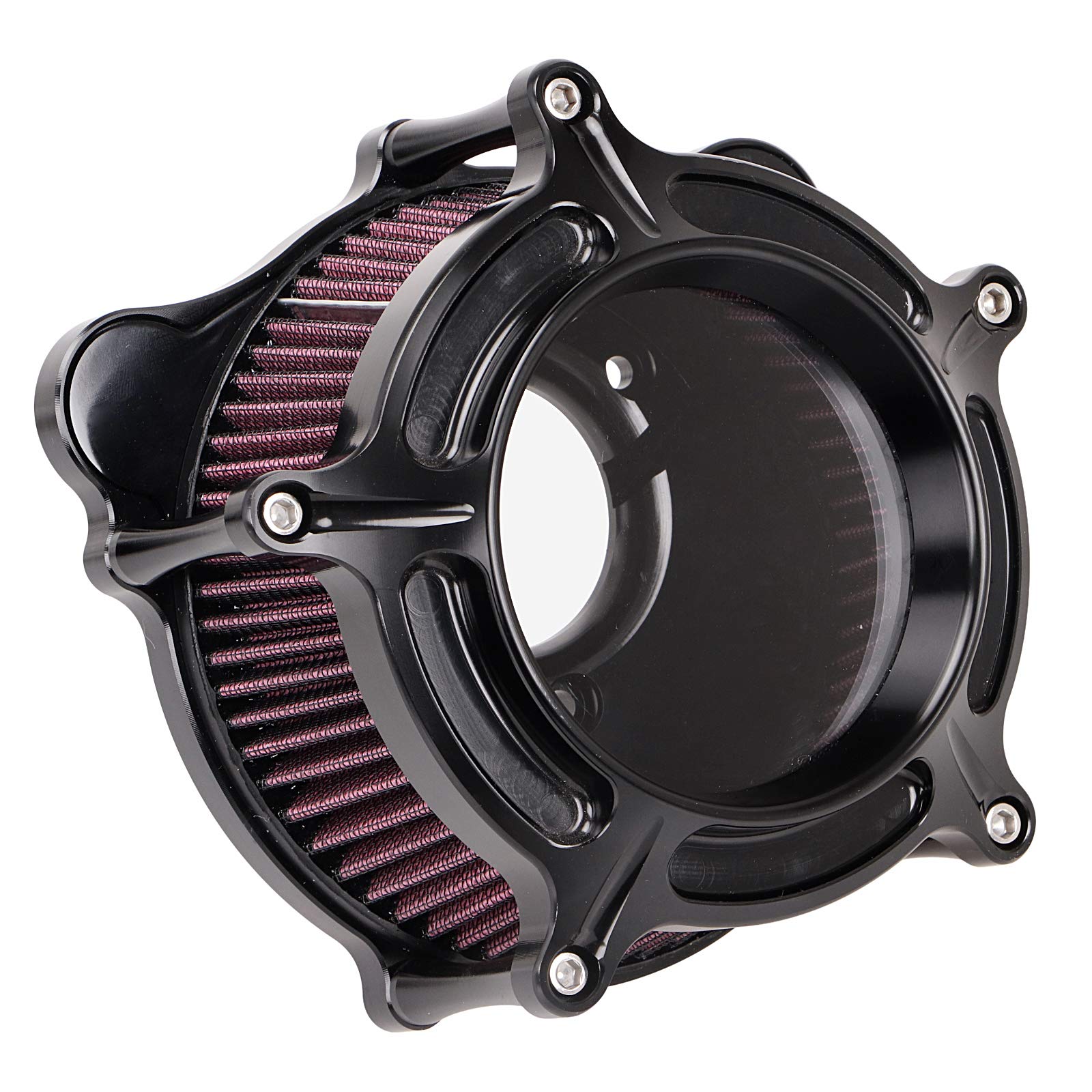 High-Performance CNC Motorcycle Air Filter & Intake Cleaner for Harley Touring 2008-2016 Models (Trike, Dyna, Softail) - Enhanced Engine Performance & Airflow for Cruiser Bikes