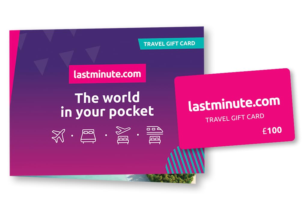 Lastminute.com Travel Gift Card - Premium Gift Envelope - Redeemable on UK Site - Perfect for Holidays, Birthdays & Special Occasions