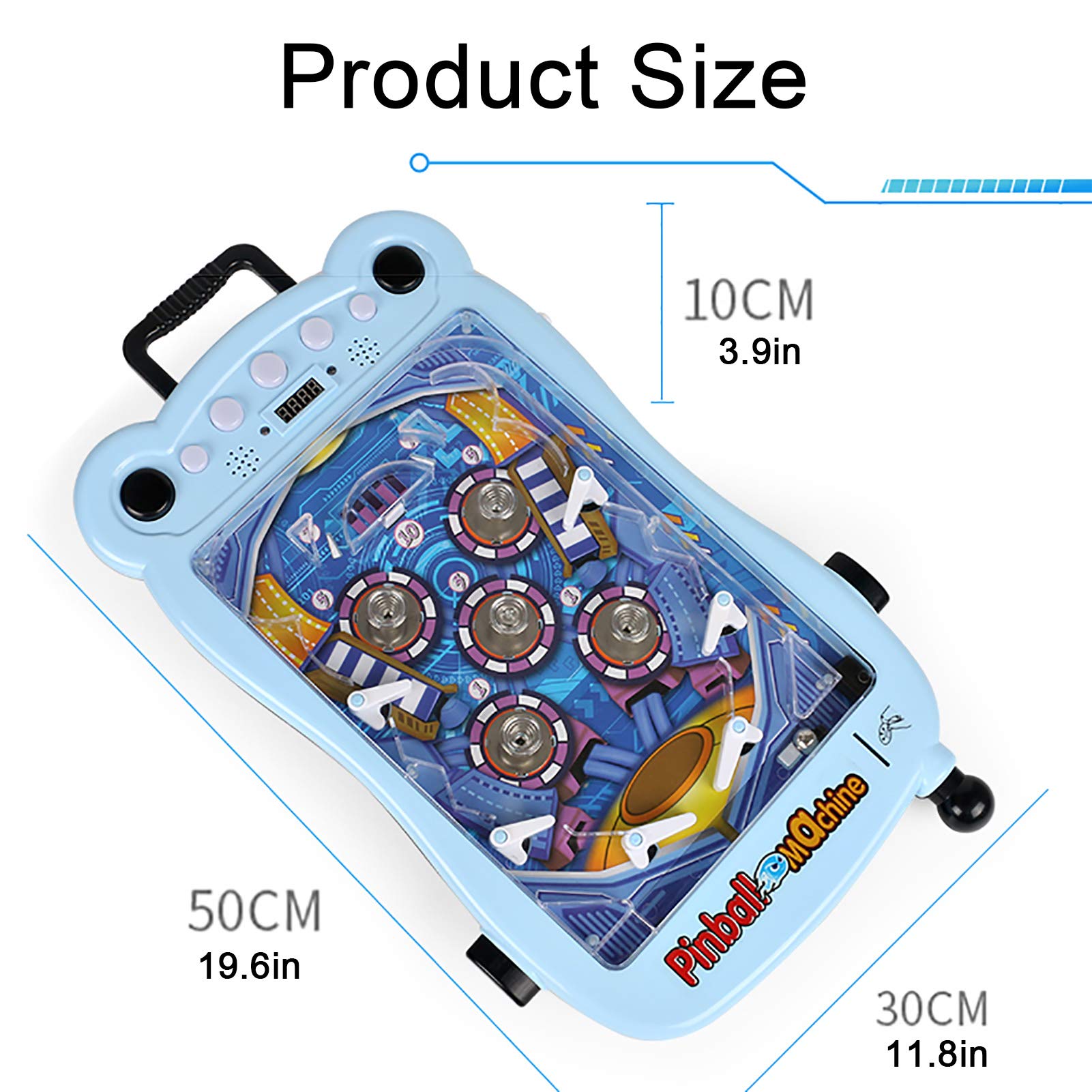 Feelme Mini Pinball Machine Toy with Sound & Light - Fun Space-Themed Arcade Game for Kids, Boys & Girls - Perfect Gift for Birthday & Christmas - Great for Family Game Night & Indoor Playtime