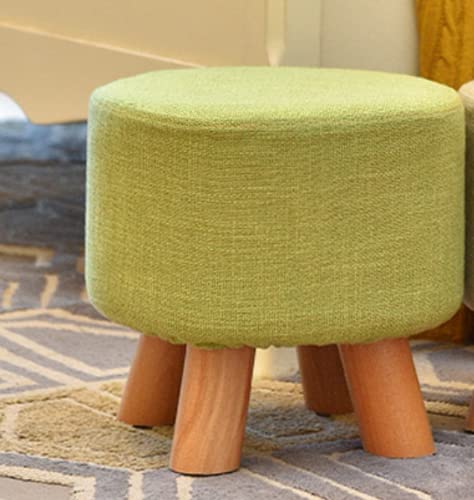 **JF-XUAN Solid Wood Round Stool - Versatile Small Bench for Shoe Changing, Living Room, Tea Table & Sofa Storage | Durable Household Stool (Color: A1) | Perfect for Entryway, Bedroom & Compact Spaces**