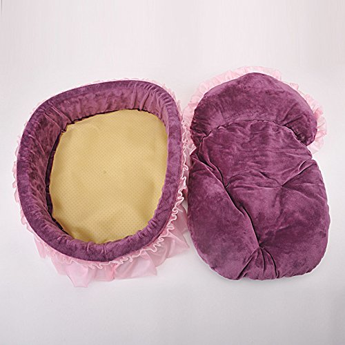 Wyhweilong Lovely Princess Pet Bed - Soft & Cozy Cat & Dog Bed for Small Pets (Size: 40x45cm, Purple) - Perfect for Bedroom, Living Room & Pet Travel