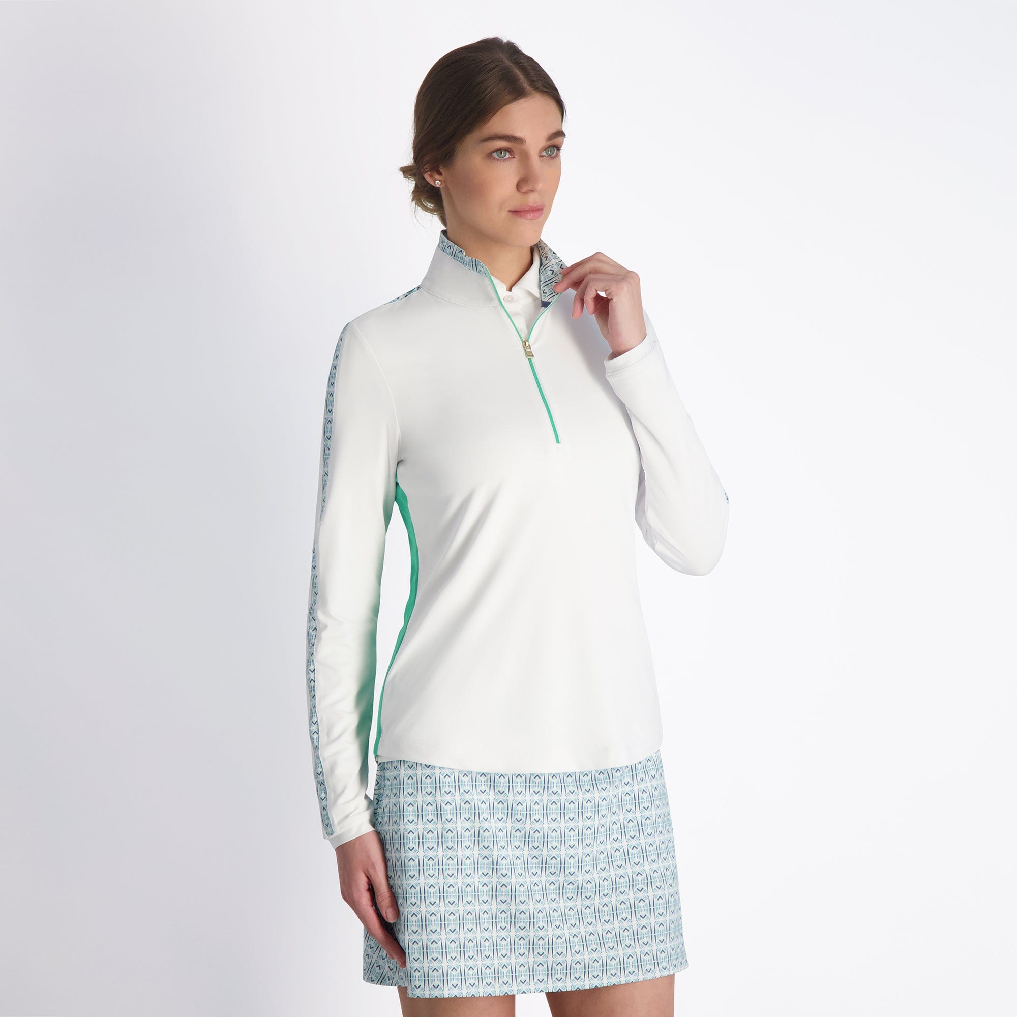 Aimee Zip Mock Neck Sweater - Stylish & Comfortable Women's Knit Top for Casual Wear, Office & Fall Outfits