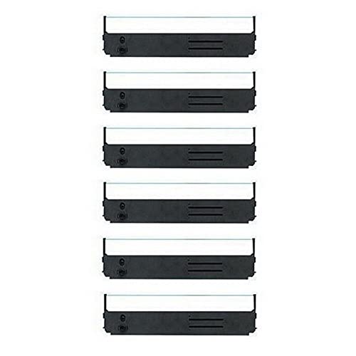 Compatible Replacement for Porelon 11592 Black Printer Ribbons (6-Pack) - Works with Okidata 52103601 & 52105801 - Ideal for Office Printing, Shipping Labels, and Receipts
