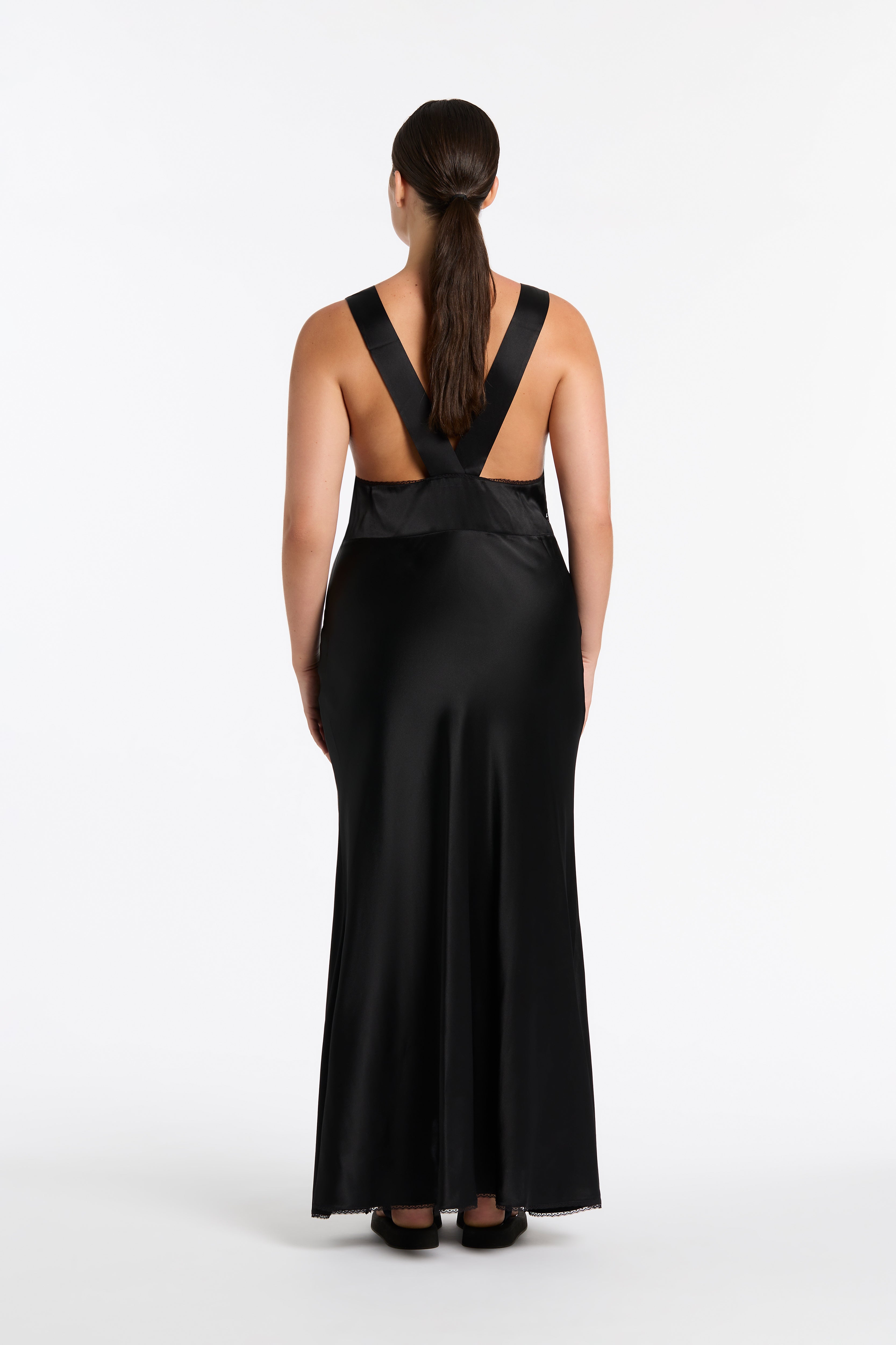 Elegant Aries Cut Out Gown - Sexy Deep V Neck Evening Dress for Women, Perfect for Prom, Party & Special Occasions
