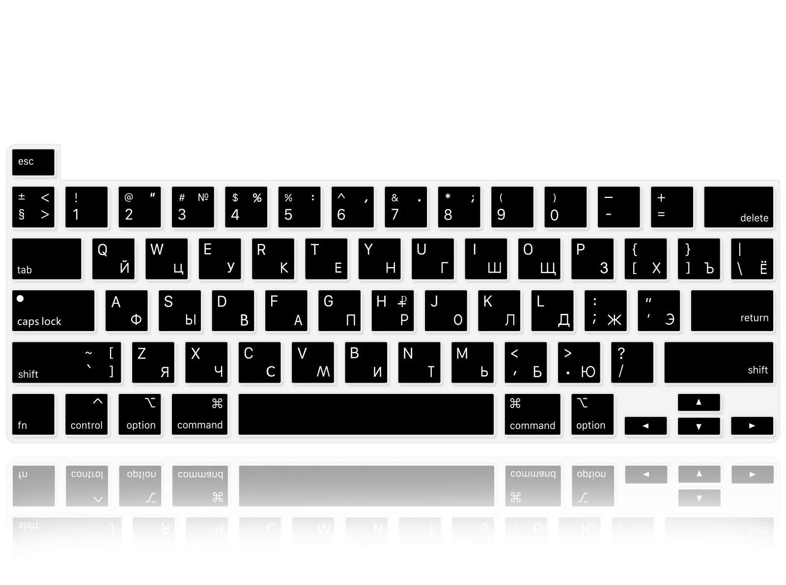 Russian Language Silicone Keyboard Cover for MacBook Pro 16