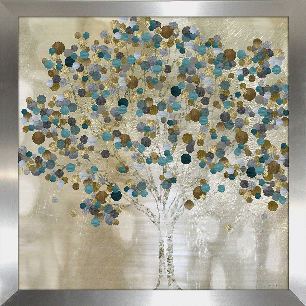 Vibrant Teal Tree Print Acrylic Wall Art - Modern Home Decor for Living Room, Bedroom & Office