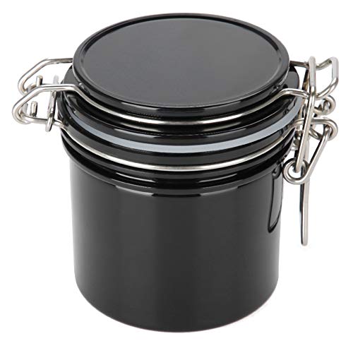 Black Makeup Storage Jar - Portable Glue & Eyelash Organizer for Travel